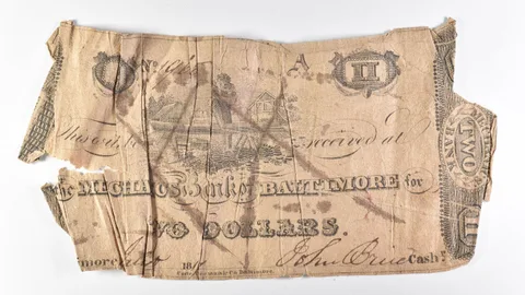 1817 $2 Baltimore MD Mechanics Bank Obsolete Note *8375