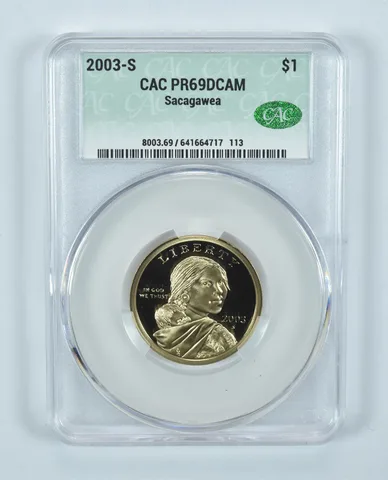 2003-S Sacagawea $1 PR69 DCAM CAC CACg