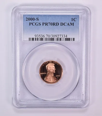 2000-S Lincoln Memorial Cent PR70 RD DCAM PCGS Blue Label