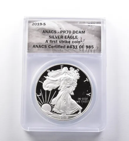 PR70 DCAM 2019-S American Silver Eagle FS ANACS a3012