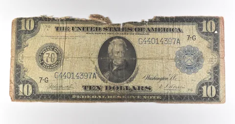 1914 $10 Chicago IL FRN Blue Seal Large Note Fr#930 *4667
