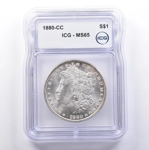 1880-CC Morgan Silver Dollar MS65 ICG *9135