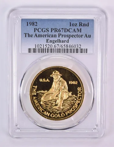 1982 Engelhard American Prospector 1 Oz Gold PR67 DCAM PCGS *1015