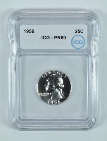 1956 Washington Quarter PR69 ICG