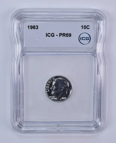 1963 Roosevelt Dime PR69 ICG