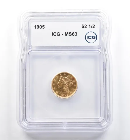 1905 $2.50 Liberty Head Gold Quarter Eagle MS63 ICG *6454