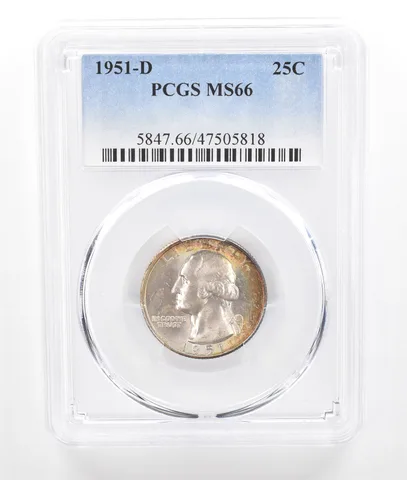 1951-D Washington Quarter MS66 PCGS Beautiful Tone *7235