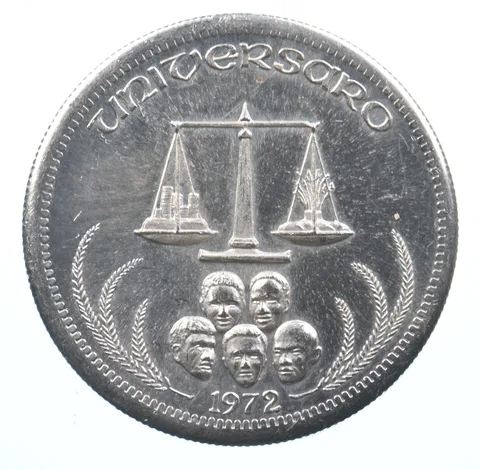VINTAGE Art Bar/Round - 1972 Universaro 1 Oz. .999 Silver - One Troy Ounce *882