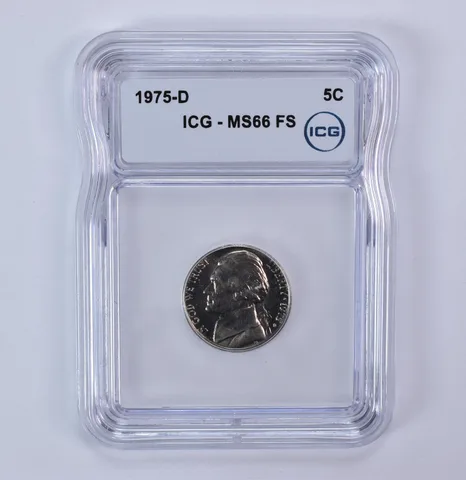 1975-D Jefferson Nickel MS66 FS ICG