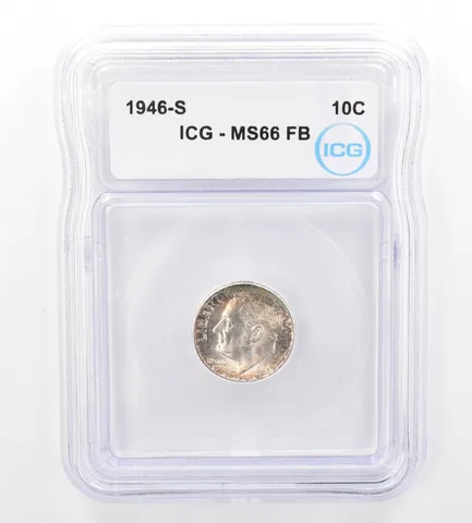 1946-S Roosevelt Dime MS66 FB ICG Beautiful Tone *7349