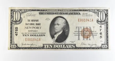 1929 $10 Newport KY National Currency National Bank Ch#4765 *0533