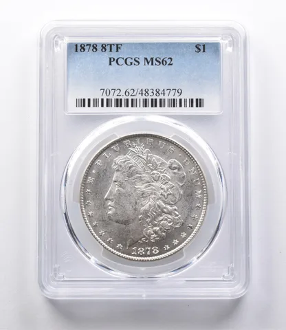MS62 1878 8TF Morgan Silver Dollar PCGS a2747