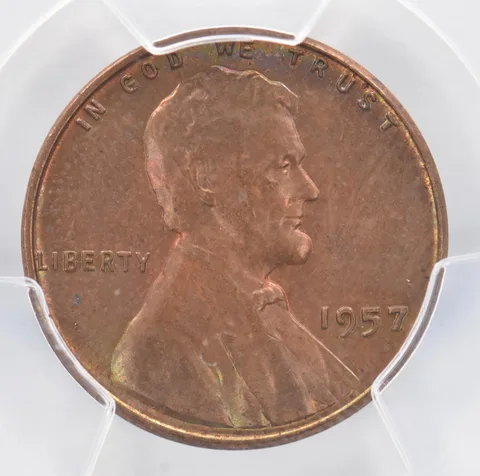 1957 Lincoln Wheat Cent MS64 BN PCGS Beautiful Tone *0958