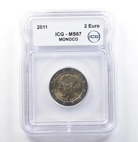2011 Monaco 2 Euro MS67 ICG a9947