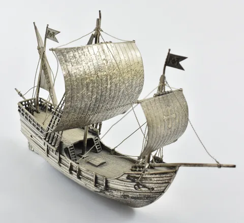 288.6 Gram Sterling Silver Pinta Columbus Ship *4750