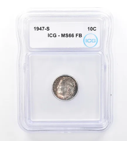 1947-S Roosevelt Dime MS66 FB ICG Beautiful Tone *1571