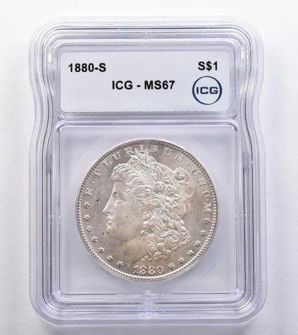 1880-S Morgan Silver Dollar MS67 ICG *2491