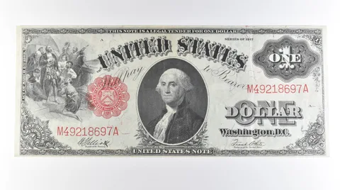 1917 $1 Legal Tender Large Note Red Seal FR#37 *0653