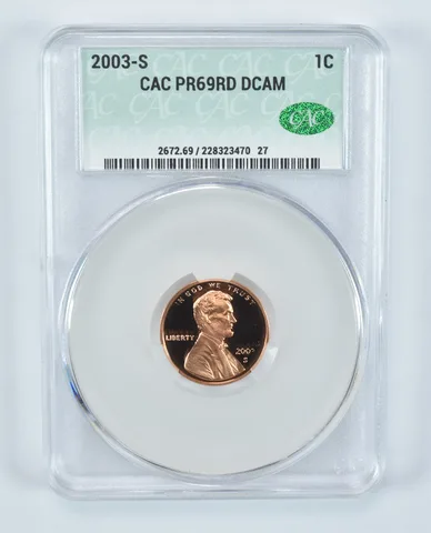 2003-S Lincoln Memorial Cent PR69 DCAM CAC CACg