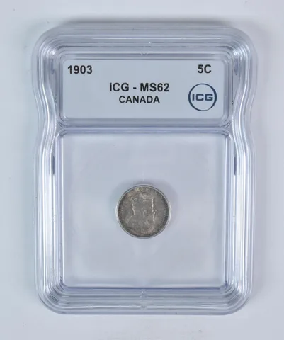 1903 Canada 5 Cents MS62 ICG Beautiful Tone a5890
