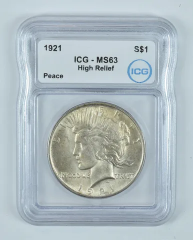 1921 Peace Silver Dollar MS63 ICG *9267