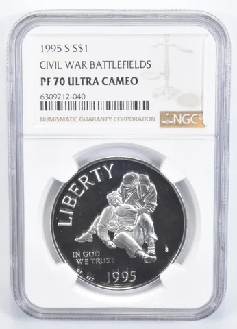 1995-S Civil War Battlefield Commemorative Silver Dollar PF70 UC NGC