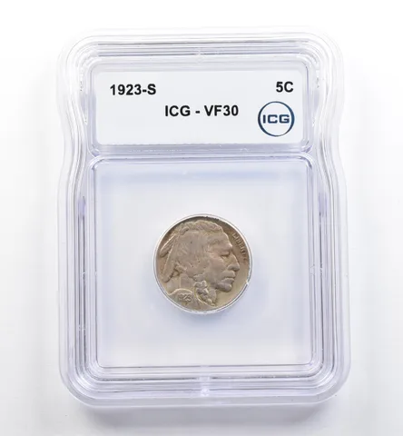 1923-S Indian Head Buffalo Nickel VF30 ICG *9977