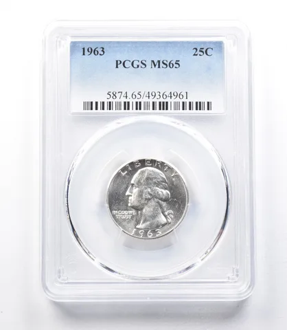 1963 Washington Quarter MS65 PCGS Type B Reverse Variety *1863
