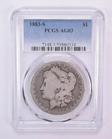 1883-S Morgan Silver Dollar AG03 PCGS Blue Label Lowball