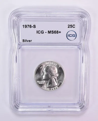 1976-S Washington Quarter Silver MS68+ ICG