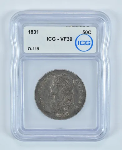 1831 Capped Bust Half Dollar O-119 VF30 ICG a9030