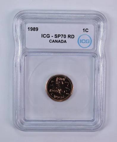 1989 Canada 1 Cent SP70 RD ICG