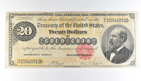 1882 Series $20 Gold Certificate Large Note Yellow Seal *1706