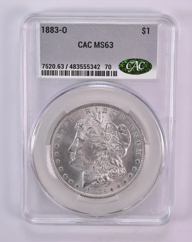 1883-O Morgan Silver Dollar MS63 CAC CACg