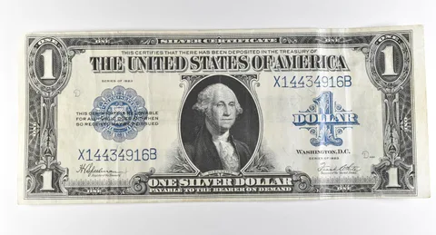 1923 $1 Silver Certificate Large Note Blue Seal *2910