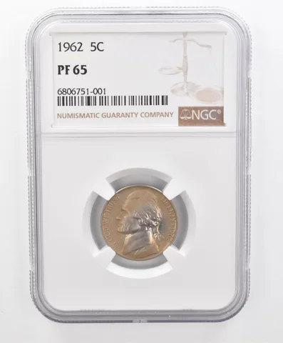 1962 Jefferson Nickel PF65 NGC Beautiful Tone *2681