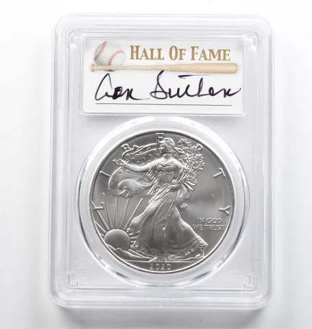 2020 (S) American Silver Eagle Don Sutton FDOI Emergency Issue MS70 PCGS *9414
