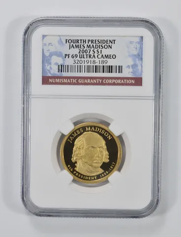 2007-S Presidential $1 James Madison PF69 UCAM NGC