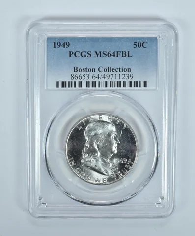 1949 Franklin Half Dollar Boston Collection MS64 FBL PCGS Blue Label