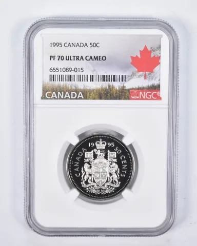 1995 Canada 50C Half Dollar PF70 NGC Canada Lbl