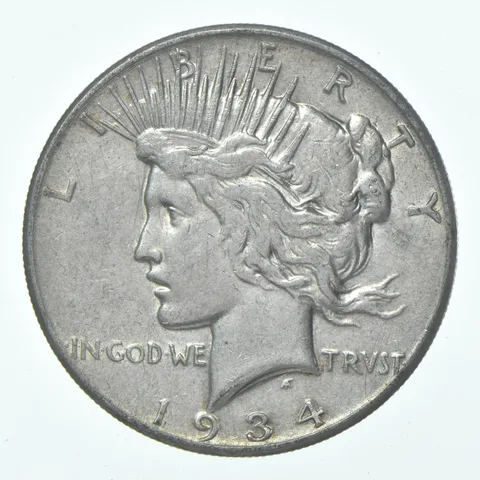 (1) XF 1934-S Peace Silver Dollar 90% - Extra Fine - San Francisco