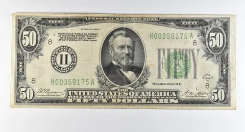 1928 A $50 St Louis MO FRN Light Green Seal Gold Certificate *0344