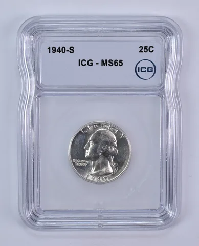 1940-S Washington Quarter MS65 ICG