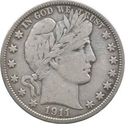 1911 Barber Half Dollar a3808