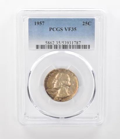 1957 Washington Quarter VF35 PCGS Beautiful Tone a1122