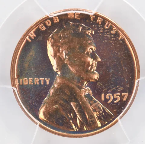 1957 Lincoln Memorial Cent PR64 RB PCGS Beautiful Tone *0961
