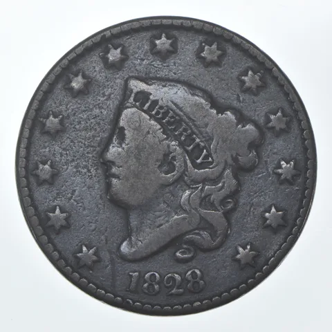 1828 Matron Head Large Cent Dark Tone *8056