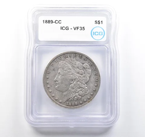 1889-CC Morgan Silver Dollar VF35 ICG *9719