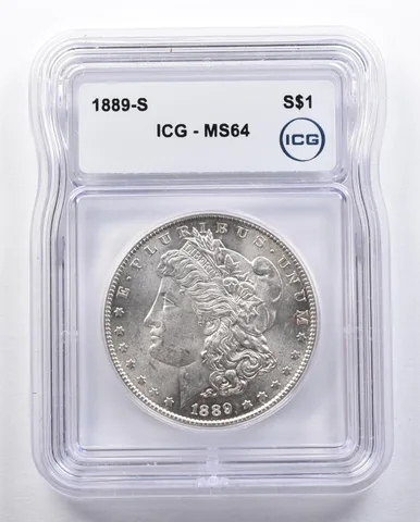 1889-S Morgan Silver Dollar MS64 ICG *1981