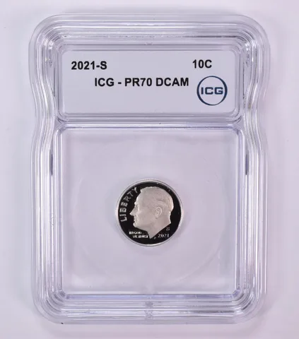 2021-S Roosevelt Dime PR70 DCAM ICG